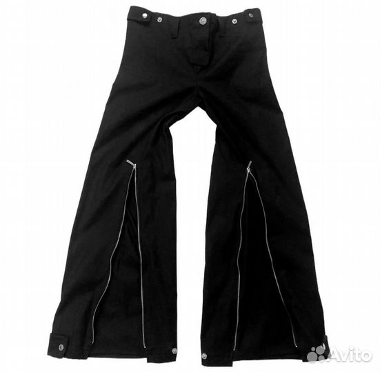 Широкие штаны zip opium rick owens type y2k