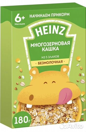 Детские каши heinz безмолочные