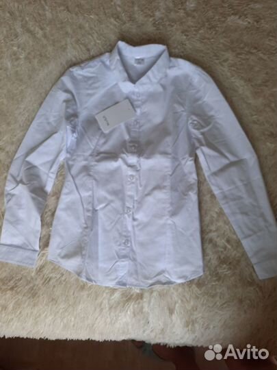 Блузка для девочки новая 134 белая
