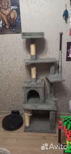 Домик для кошки с когтеточка