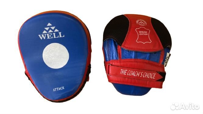 Лапы боксерские тренерские кожаные