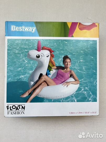 Надувной круг для плавания Единорог Новый