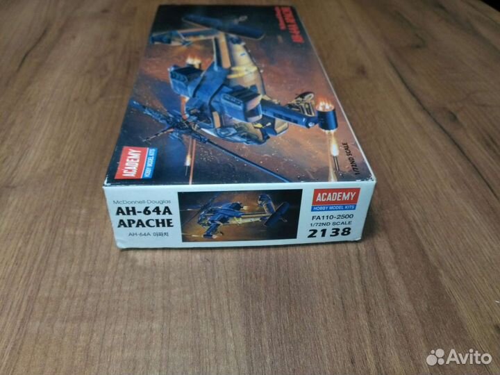 Сборная модель AH-64A Apache, 1/72, academy