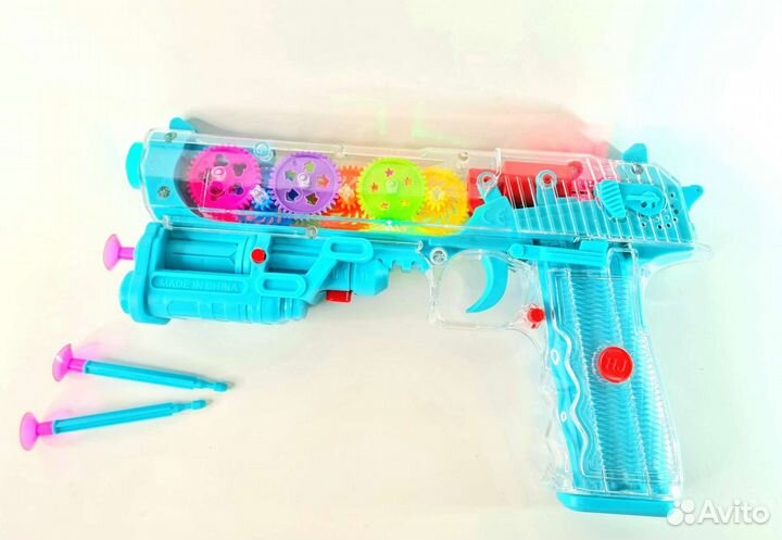 Прозрачный Пистолет с шестеренками