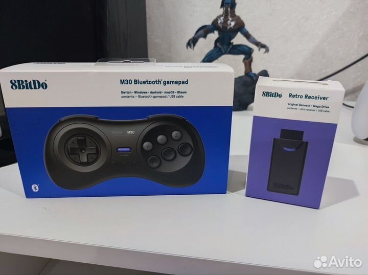 8BitDo M30 Bluetooth гейпад и ресивер sega Genesis