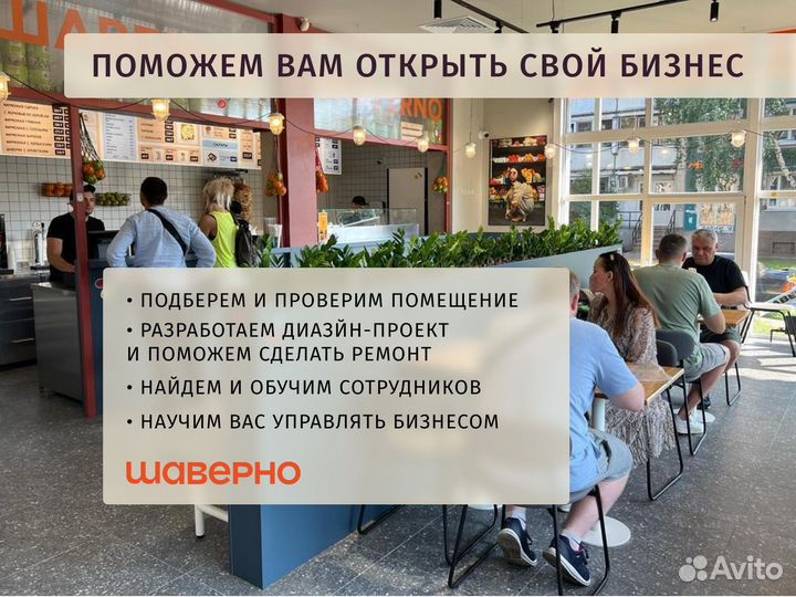 Открыть ресторан Шаверно и зарабатывать от 250тр