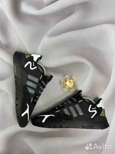 Кроссовки Adidas Nite Jogger Black Green