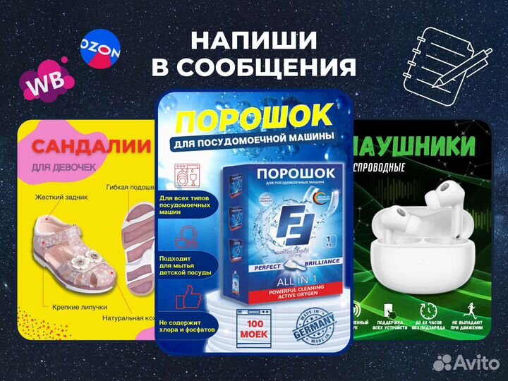 Инфографика для маркетплейсов Wildberries Ozon