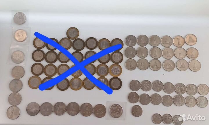 Наборы монет 2р- 47шт,5р-18шт,25р -7шт