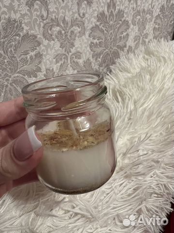 Свеча с янтарём