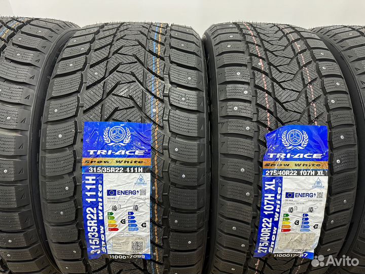 Tri Ace Snow White II Stud 275/40 R22 и 315/35 R22 107H