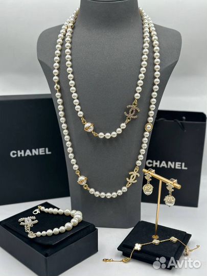 Бусы Серьги Браслет Chanel