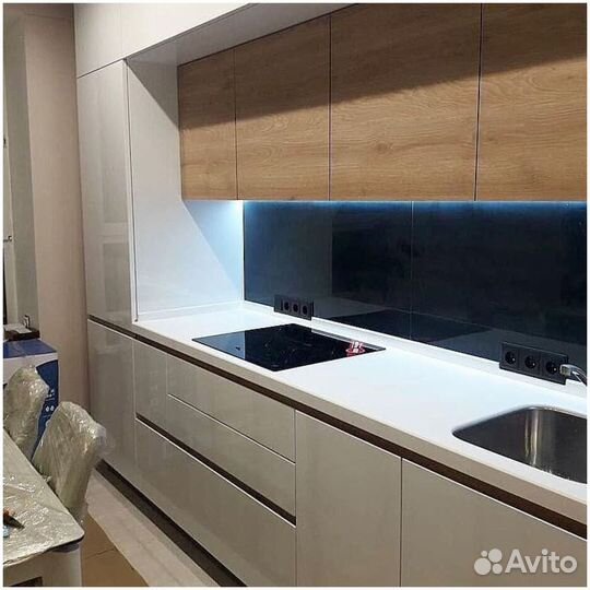 Кухонный гарнитур угловой. Кухня прямая