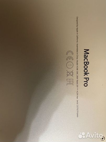 Apple macbook pro 15 2015