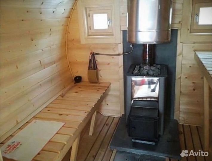 Мобильная баня бочка 4 м