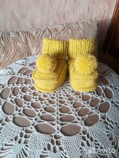 Пинетки новые вязаные ручная работа
