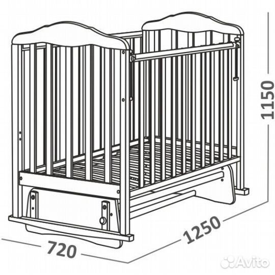 Кроватка качалка детская SKVcompany Березка