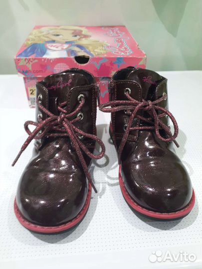 Ботинки демисезонные для девочки 27 размер б/у