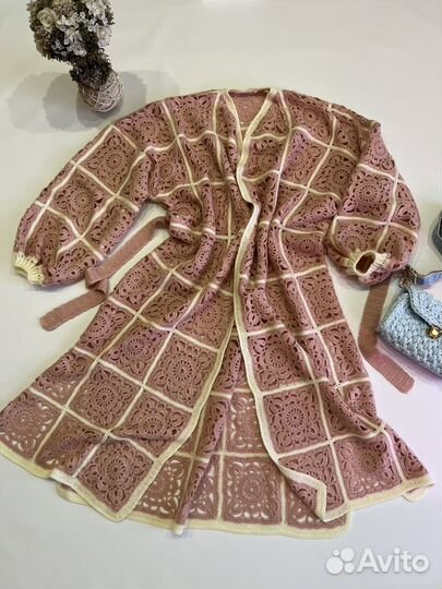 Вязаный кардиган ручной работы