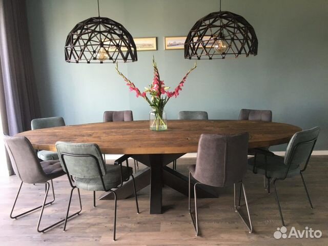 Стол овальный лофт