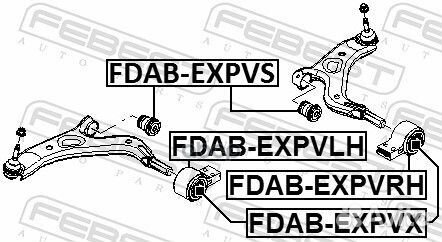 Сайлентблок рычага ford explorer 11- пер.подв.с