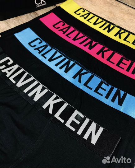 Мужские трусы calvin klein черные хлопок арт.940