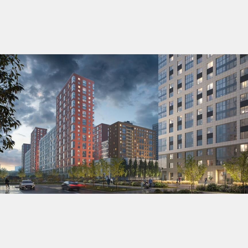 2-к. квартира, 53,5 м², 13/25 эт.