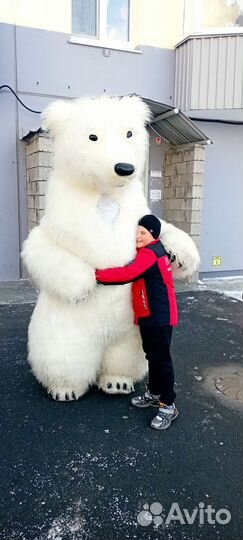 Белый медведь ростовая кукла