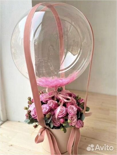 Цветы. Букет с шаром