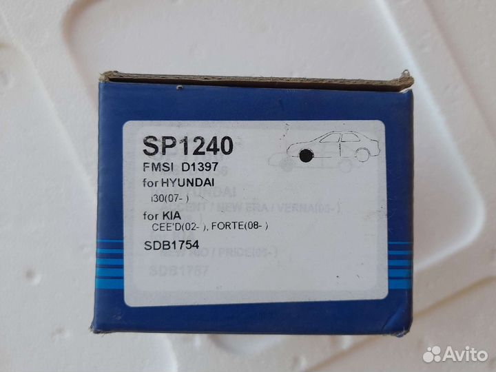 Тормозные колодки на hyundai i30, kia ceed