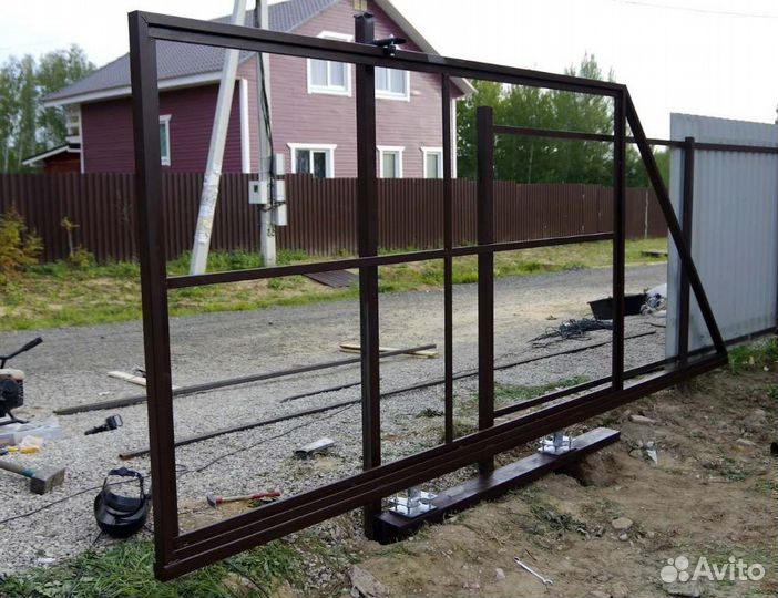 Откатные ворота свари сам