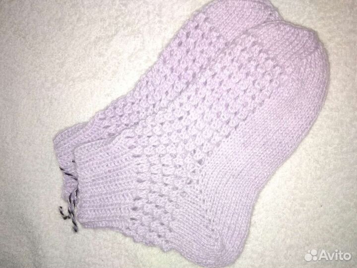 Носки ручной вязки шерстяные