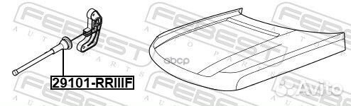 Трос привода открывания замка капота land rover