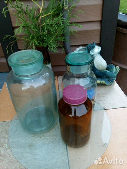 Бутыли стекло разные по цвету банки СССР