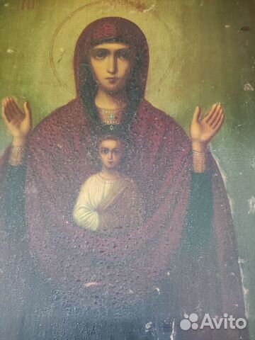 Икона Божией Матери «Знамение» Конец 19 века объявление продам