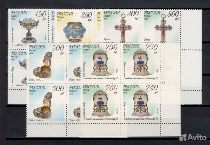 Почтовые марки СССР. Серия в квартблоках