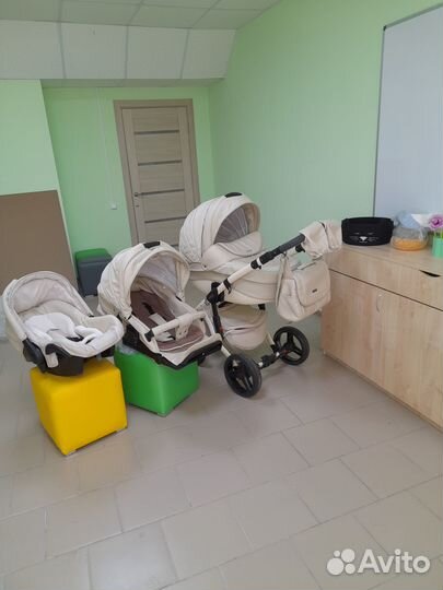 Коляска 3 в 1 Bebe mobile Экокожа