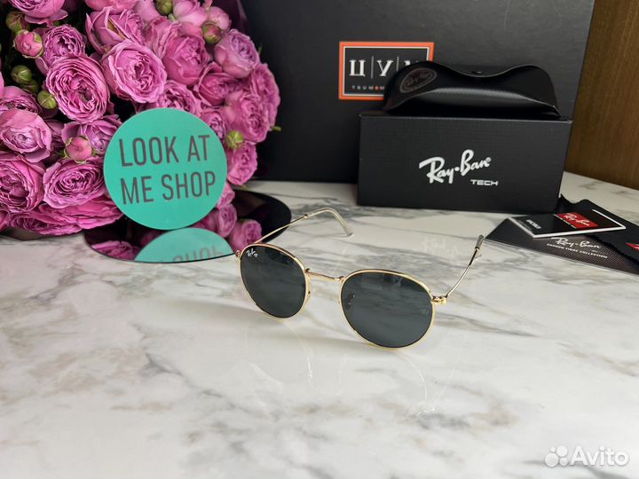 Очки Ray Ban round metal солнцезащитные