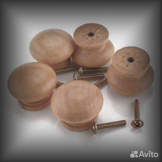 Ручки деревянные, лакированные для мебели