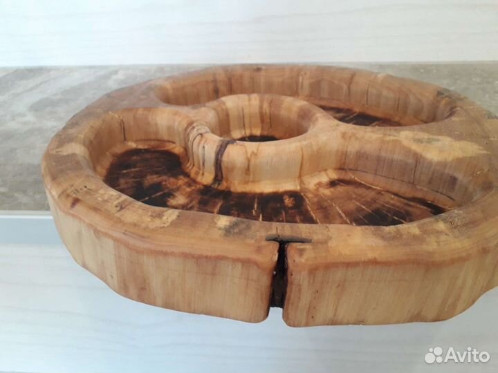 Менажница 26,5см из торцевого спила березы