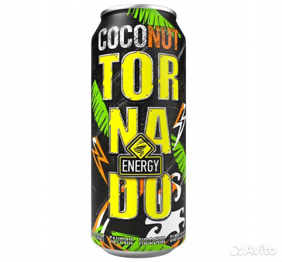 Энергетический напиток Tornado Energy Кокос 0,45л