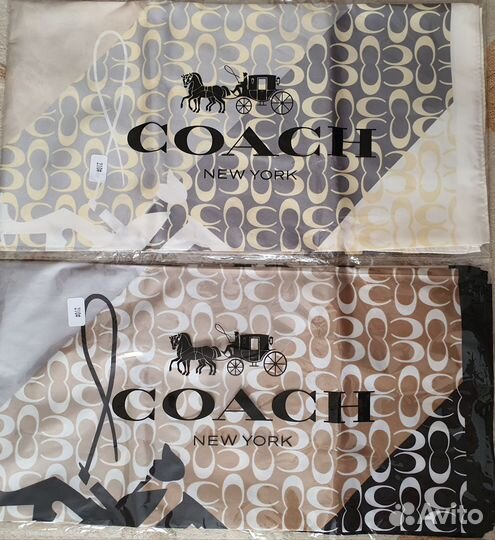 Coach платок шаль палантин шёлк