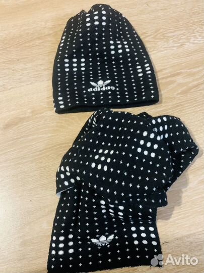 Шапка и шарф Адидас