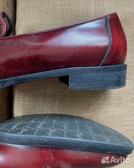 Лоферы 38 р. Италия, нат. кожа, отделка пони