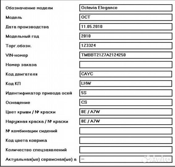 Машинокомплект Skoda Octavia (A5 1Z) 2004-2013