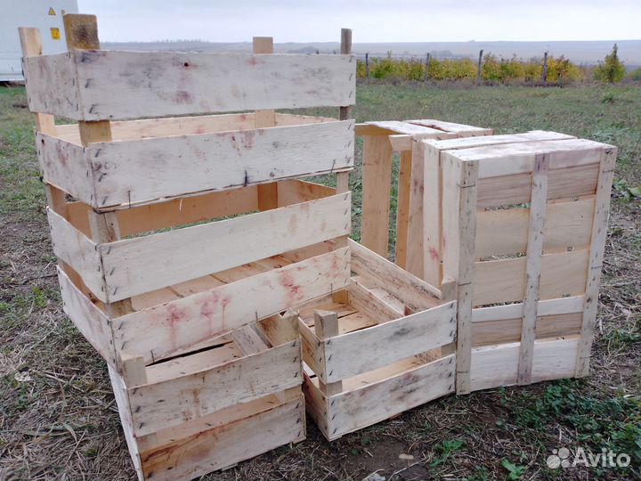 Ящик деревянный высокий для фруктов и овощей