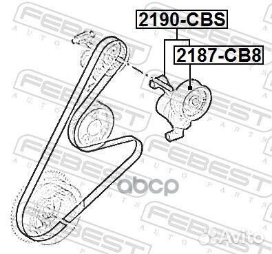 Ролик натяжной ремня грм 2187CB8 Febest