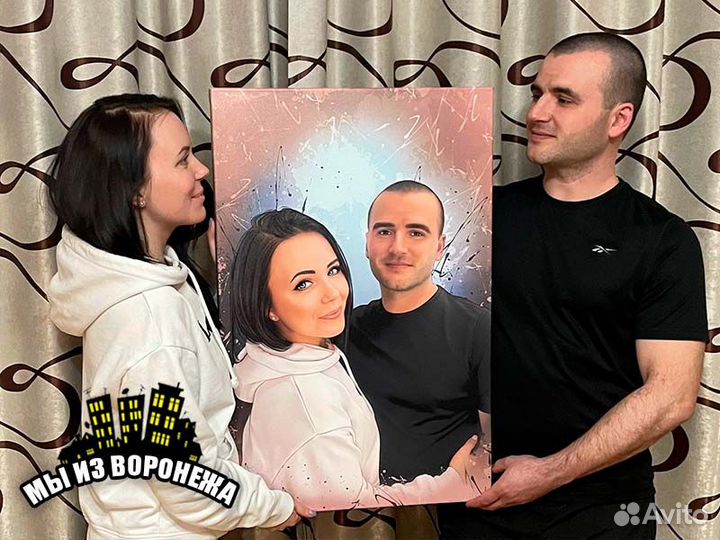 Портрет по фото на холсте в Воронеже быстро