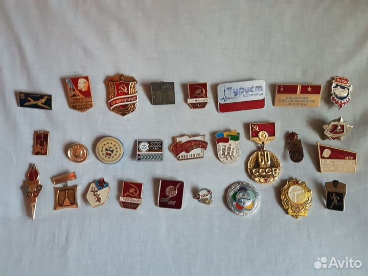 Набор значков разной тематики СССР