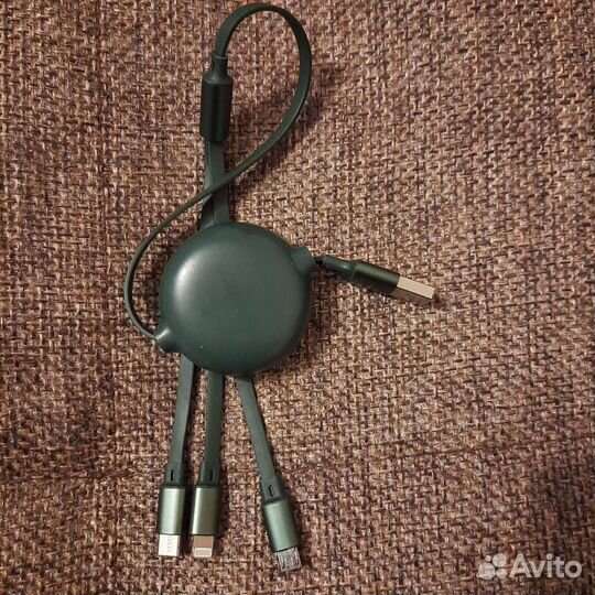 Usb кабель 3 в 1. Micro.Type-C.iPhone